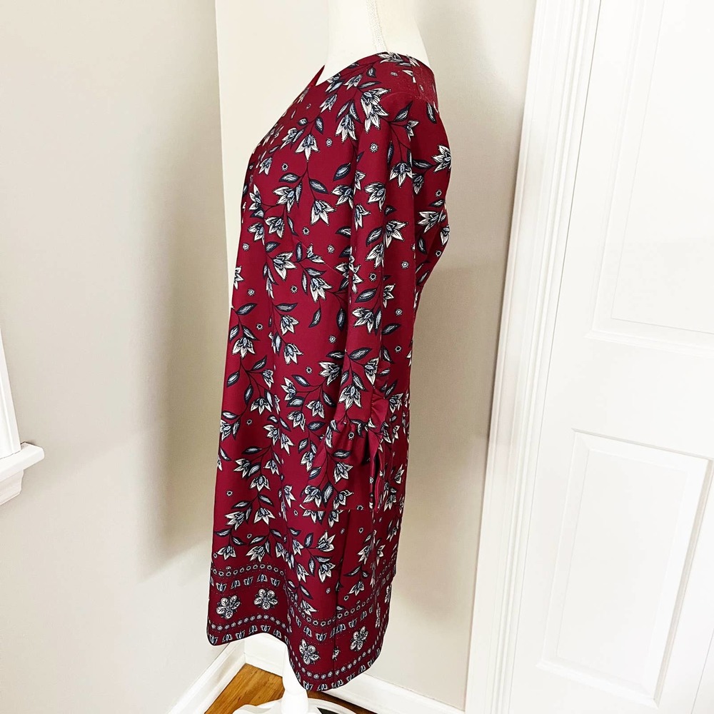 Nanette Lepore Red Floral Shift Dress - Picture 5 of 8